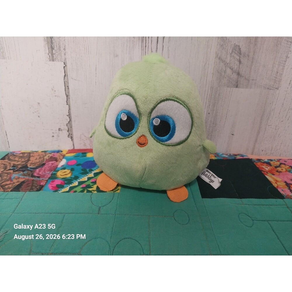 Angry Birds Hatchlings Plush Doll Figure / VINCENT / Green & Orange 6”